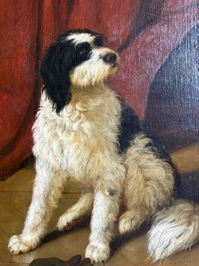 Jules CARON (act.1860-1875)
Seated dog
Oil...