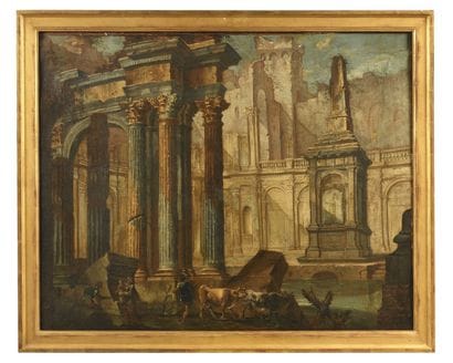 ITALIAN SCHOOL circa 1780
Ruined landscape...