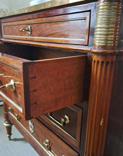 A mahogany and mahogany veneer INTERDEUX...