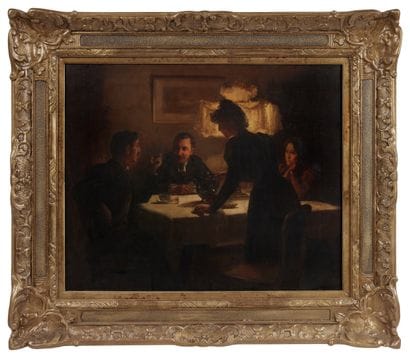 Marcel RIEDER (1862-1942)
Repas nocturne...