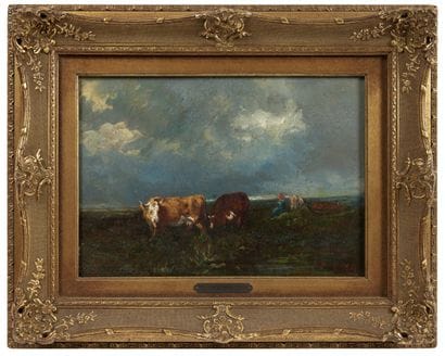 Léon Georges CALVES (1848-1923)
Fermière...