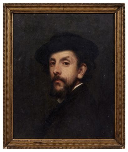 Jean MOREAU (XIX-XX)
Portrait d'homme 
Huile...