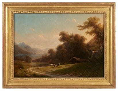 Louis GEORGE LEGRAND (1801 - 1883) 
Paysage...