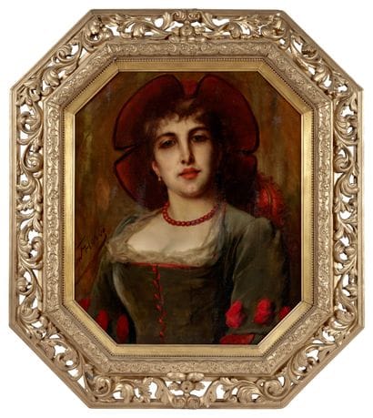 Léon HERBO (BELGIQUE/ 1850-1907)
Femme au...