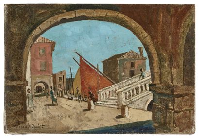 Roland OUDOT (1897-1981)
Sous le porche (venise...