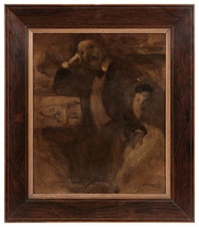 Eugène CARRIERE (1849 - 1906) 
Double portrait...