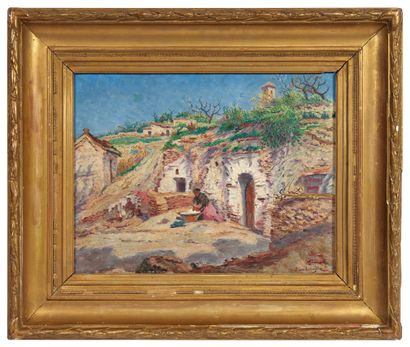 Edouard Jean DAMBOURGEZ (1844-1931)
Lavandière...