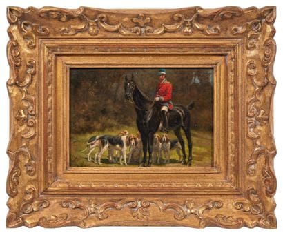 ÉCOLE FRANÇAISE VERS 1900
Cavalier de chasse...