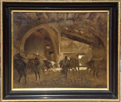 Georges SCOTT (1873-1943)
A l'écurie
Huile...