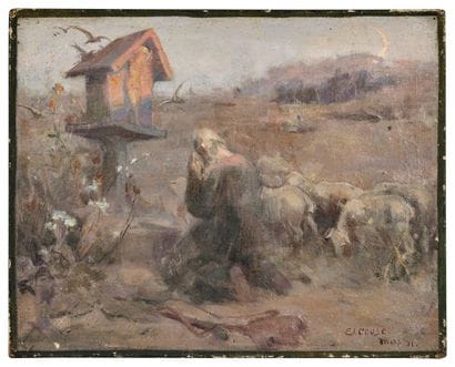 Eanger Irving COUSE (1866-1936)
L'angélus
Huile...