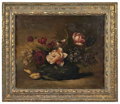 Germain RIBOT (1889-1973)
Les fleurs 
Huile...