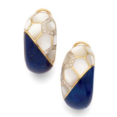GIODORO 
PAIRE DE BOUCLES D'OREILLES 
de...
