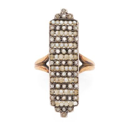 RING
retaining a geometric motif studded...