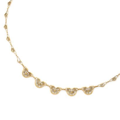 NECKLACE
Featuring a geometric design with...