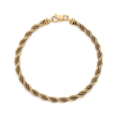 BRACELET
présentant une maille torsadée enroulée...