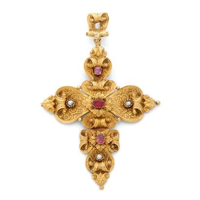 CROSS PENDANT
Featuring a design of scrollwork...