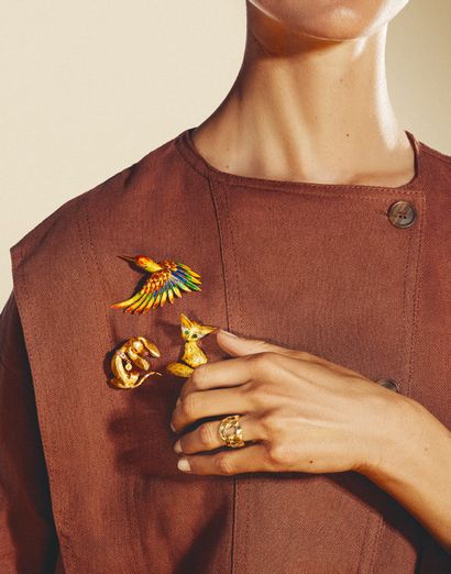 MAUBOUSSIN
BROCHE 
présentant un colibri...
