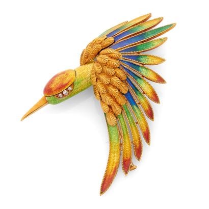 MAUBOUSSIN
BROCHE 
présentant un colibri...