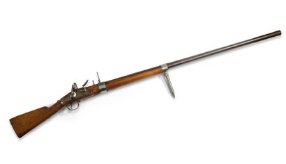 FUSIL DE REMPART à silex modèle 1828, chargement...