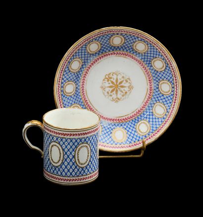 SEVRES, dans le goût 
Tasse et soucoupe litron...