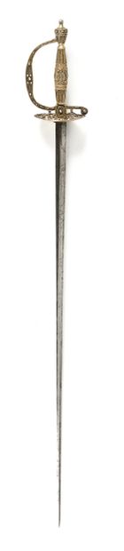 EPEE DE COUR
Monture en argent et vermeil,...
