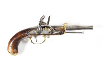 PISTOLET DE MARINE modèle 1779. 
Canon rond...