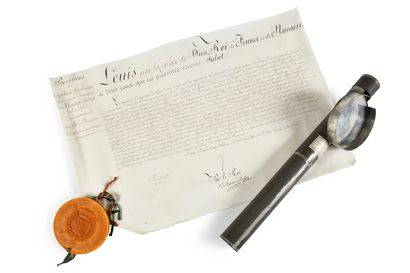 DIPLÔME DONNE PAR LE ROI LOUIS « en date...