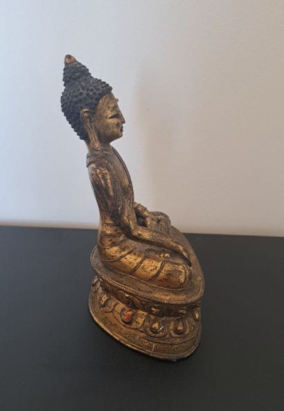 TIBET, 20th century, 
Gilded bronze Buddha...