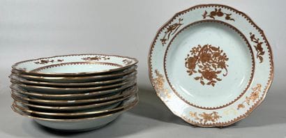CHINA - COMPAGNIE DES INDES
Ten Chinese porcelain...