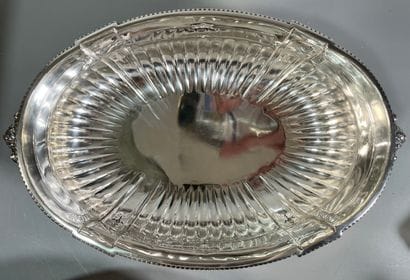 JARDINIERE DE TABLE oval-shaped silver 925°...