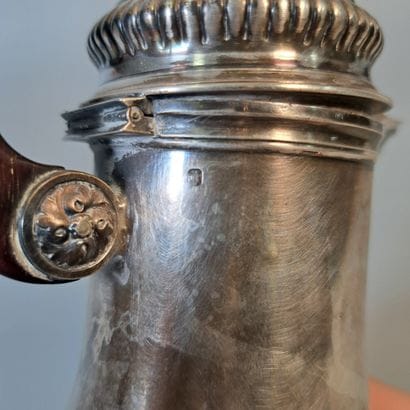 925° silver VERSEUSE with gadrooned lid and...