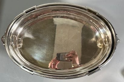 JARDINIERE DE TABLE oval-shaped silver 925°...