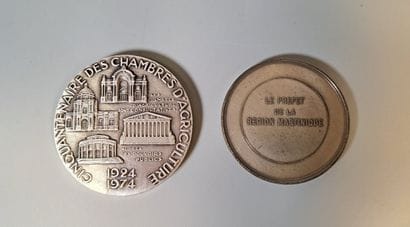TWO silver MEDALS :
-Monnaie de Paris La...