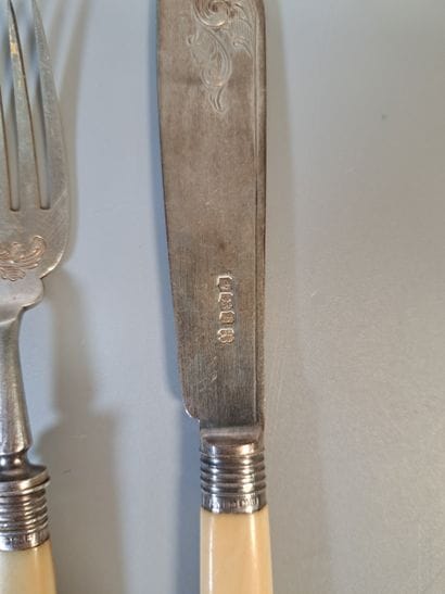 SET OF Mismatched silver cutlery including...