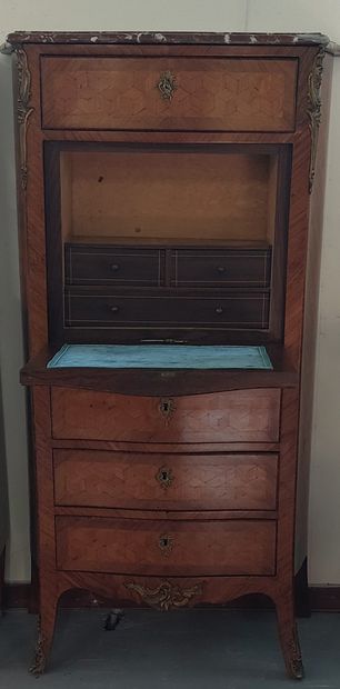 Wood veneer and cube marquetry SECRETARY,...