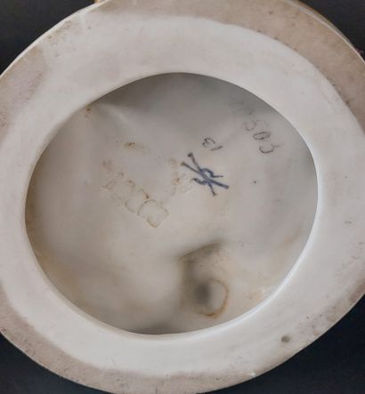 PAIR OF German porcelain SUBJECTS 

H: 22.5...