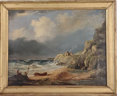 ECOLE DU XIXème siècle

Bord de mer

Huile...