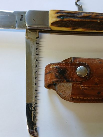 COUTEAU DE CHASSE en corne de cerf

Avec...