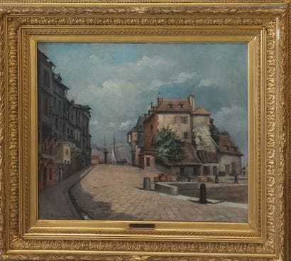 LEROY-CALMETTES (XIX) 

Honfleur, La Lieutenance

Oil...