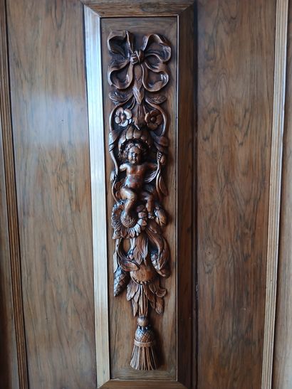 EXCEPTIONAL GERMAN WARDROBE in molded and...