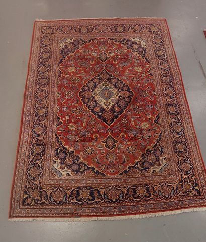 Handmade wool PERSAN RUG in shades of blue...