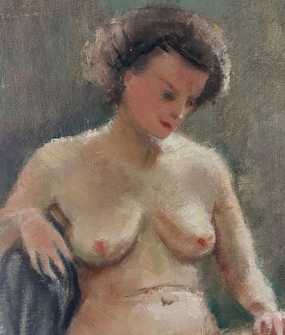 T.H. JONDON

Seated nude

Oil on canvas mounted...