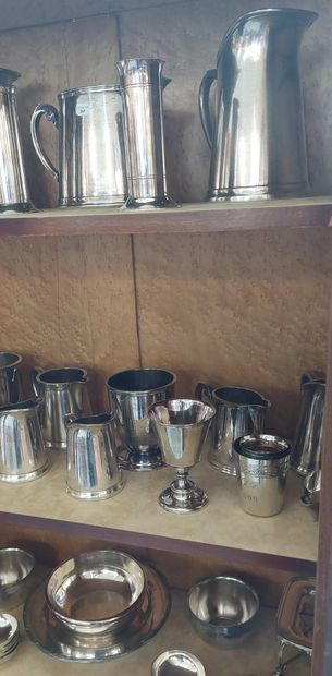 LOT of silver plated metal

Set of pitchers...