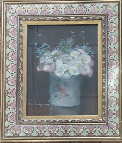 H de la Rochefoucault 

Bouquet 

Signed...