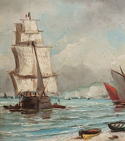 19th century SCHOOL

Marine

Oil on panel...
