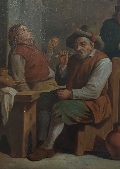 19th century school 

Tavern scene 

Oil...