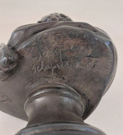 JACQUEMIN

Voltaire

Bronze, marble base

Signed...