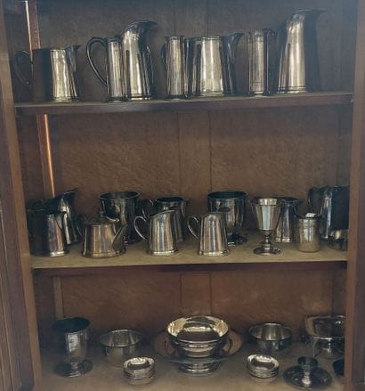 LOT of silver plated metal

Set of pitchers...