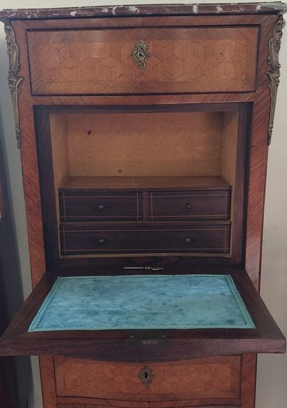 Wood veneer and cube marquetry SECRETARY,...