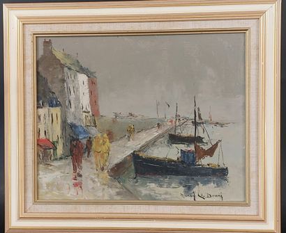 Marcel LE DOARE (XX) 

Breton port

Oil on...